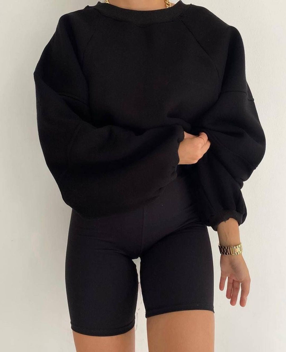 Sweat-shirt Ras Du Cou À Manches Raglan Pour Femme | Surdimensionné