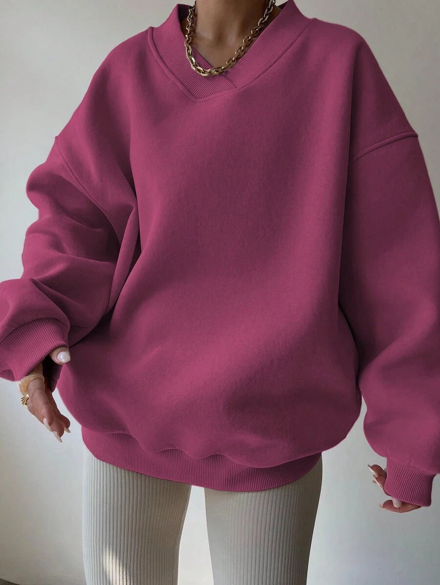 Sweat-shirt Décontracté À Manches Longues Pour Femme | Surdimensionné