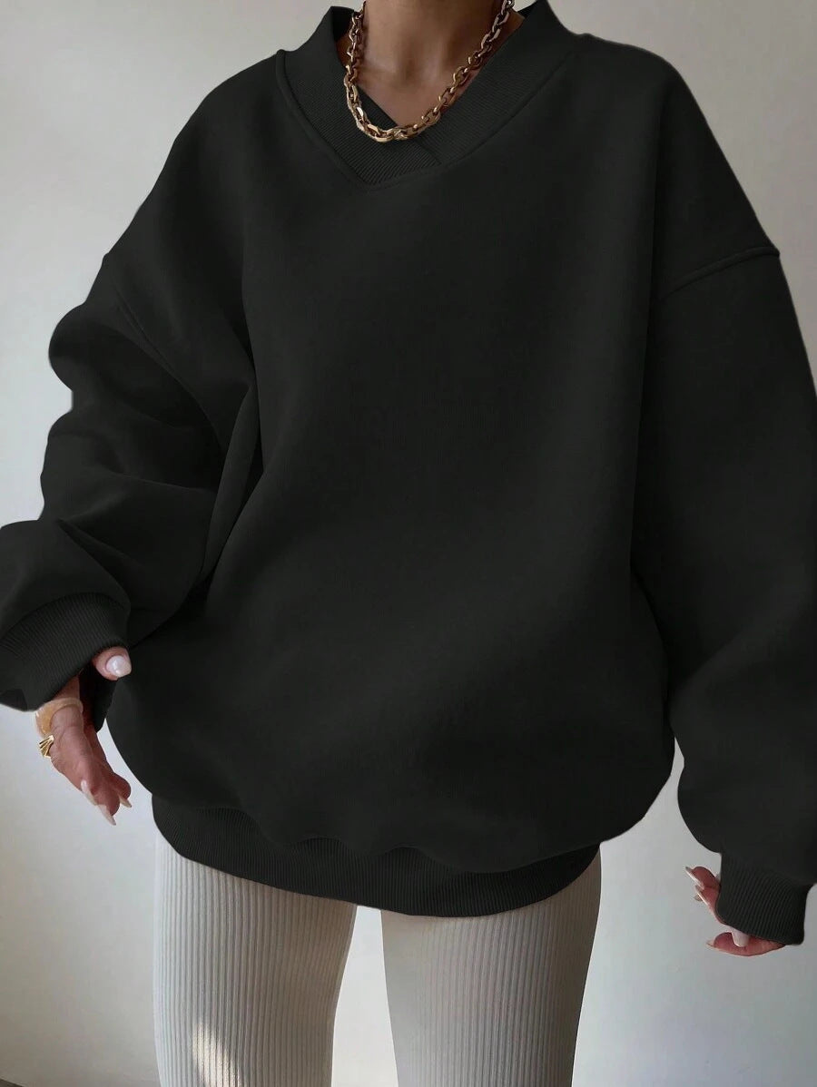 Sweat-shirt Décontracté À Manches Longues Pour Femme | Surdimensionné