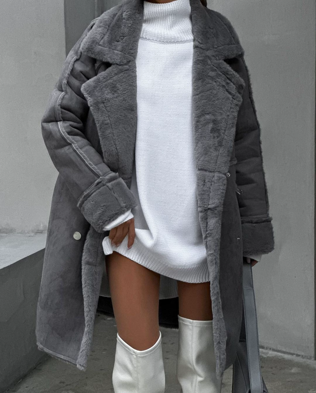 Manteau Long En Peluche Pour Femme | Hiver