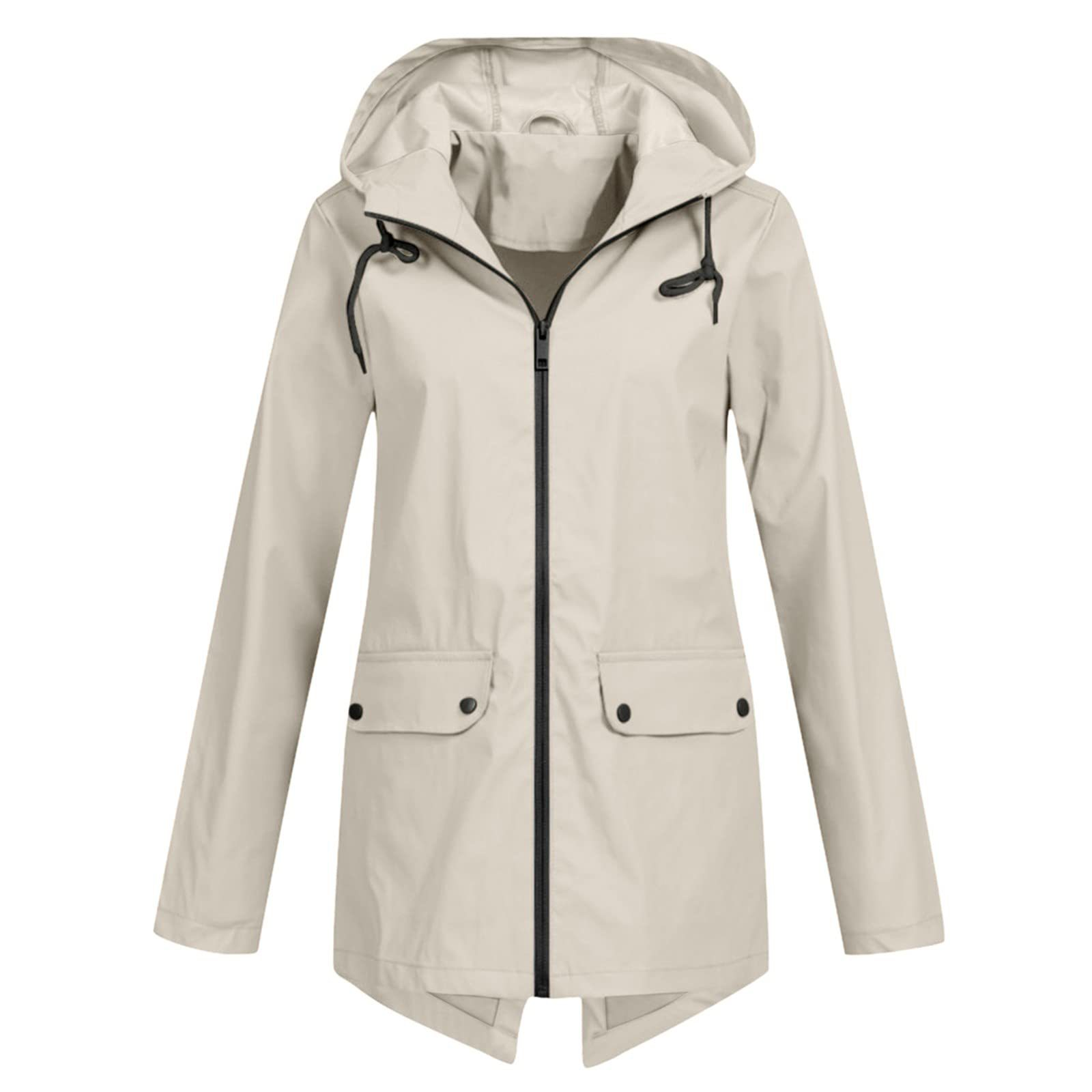 Veste De Pluie Zippée Pour Femmes | Mi-longueur