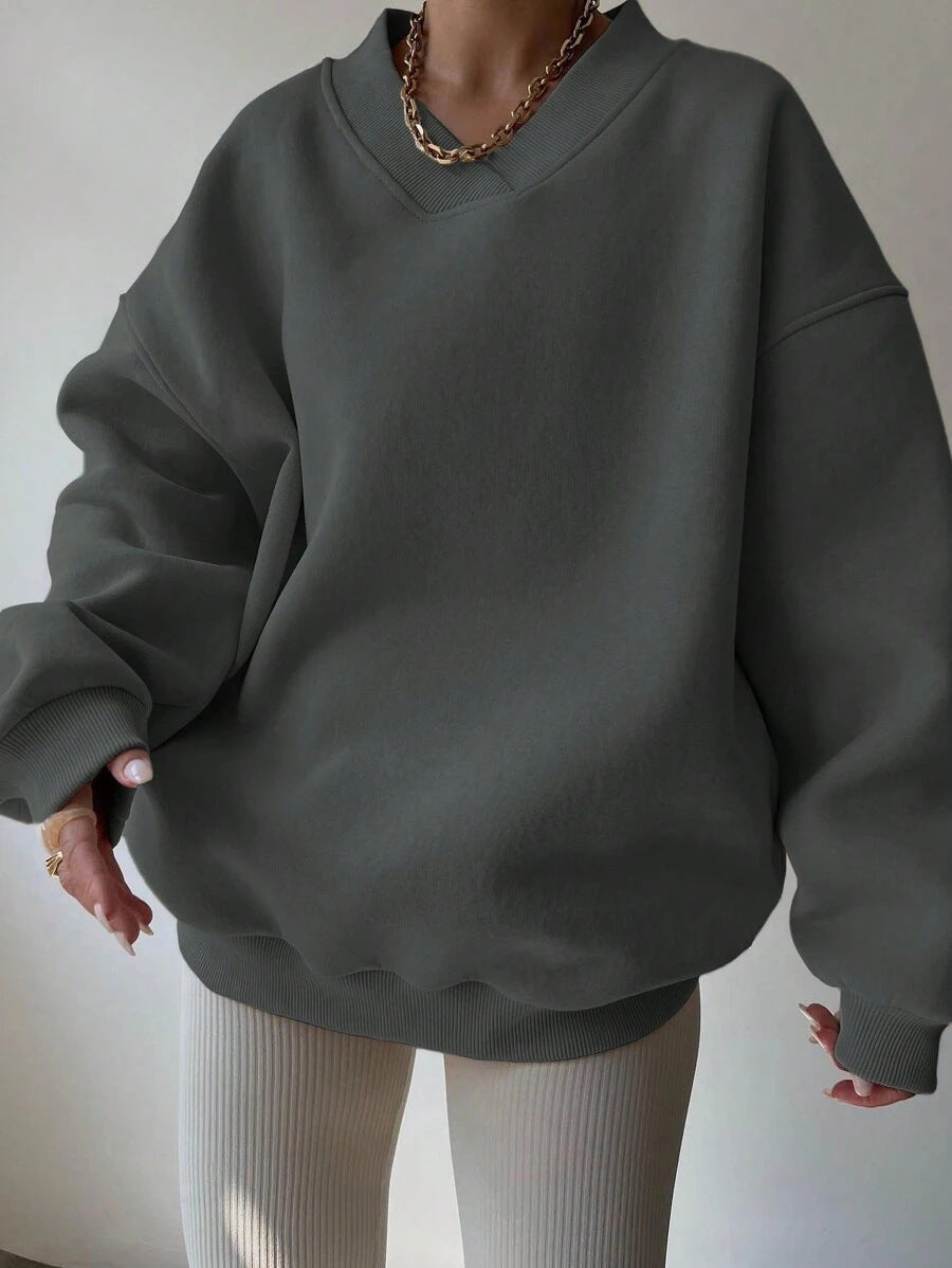 Sweat-shirt Décontracté À Manches Longues Pour Femme | Surdimensionné