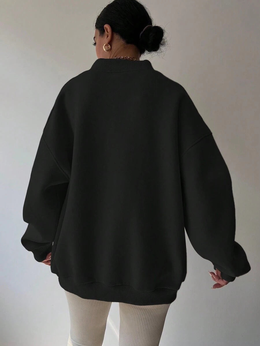Sweat-shirt Décontracté À Manches Longues Pour Femme | Surdimensionné