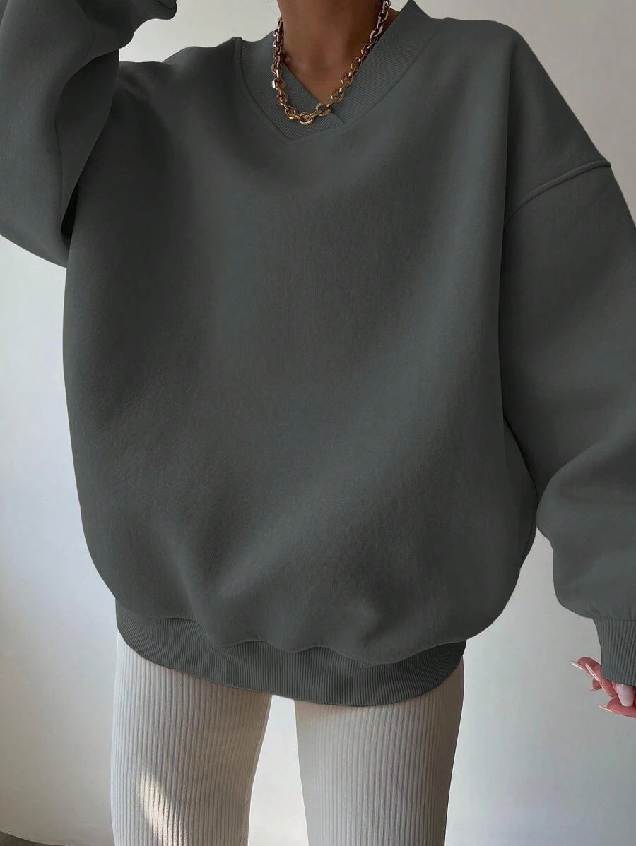 Sweat-shirt Décontracté À Manches Longues Pour Femme | Surdimensionné