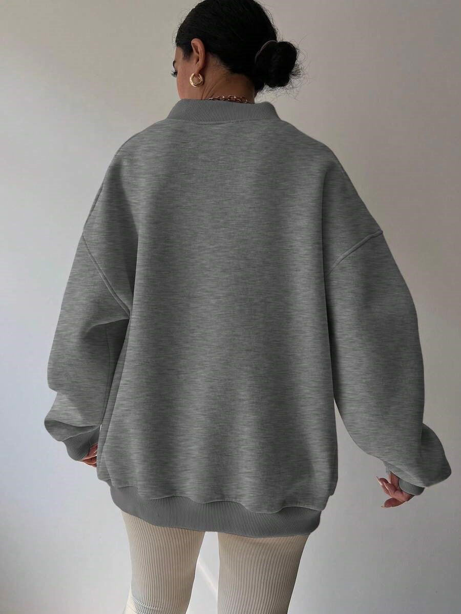 Sweat-shirt Décontracté À Manches Longues Pour Femme | Surdimensionné