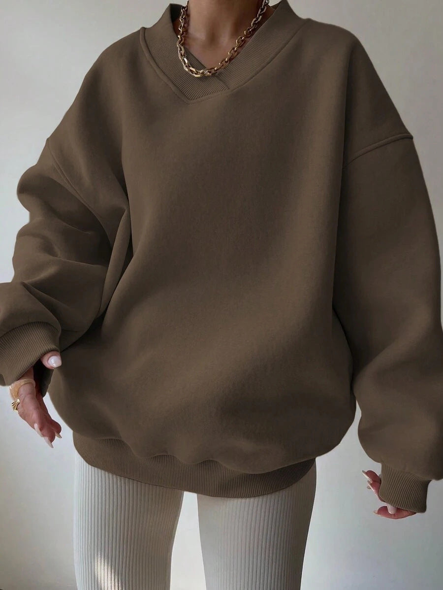 Sweat-shirt Décontracté À Manches Longues Pour Femme | Surdimensionné