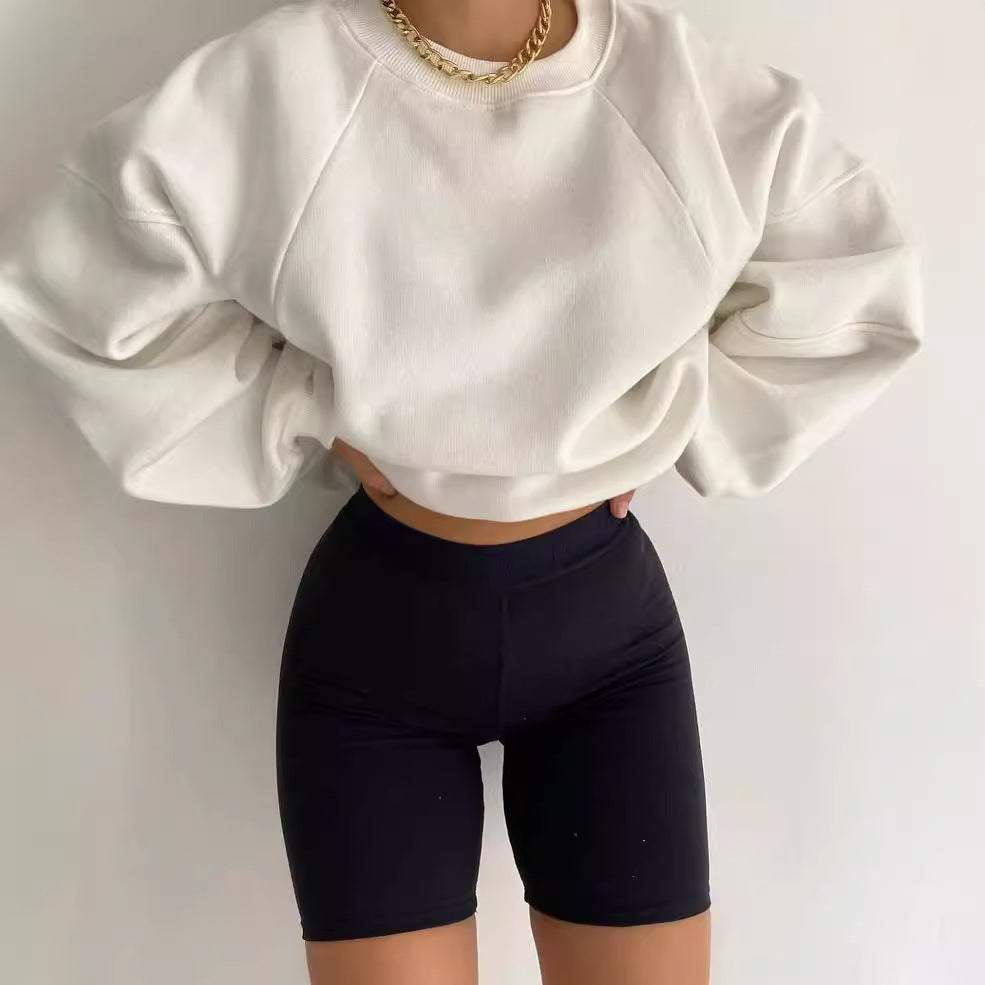 Sweat-shirt Ras Du Cou À Manches Raglan Pour Femme | Surdimensionné