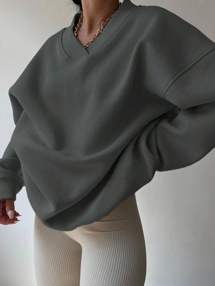 Sweat-shirt Décontracté À Manches Longues Pour Femme | Surdimensionné