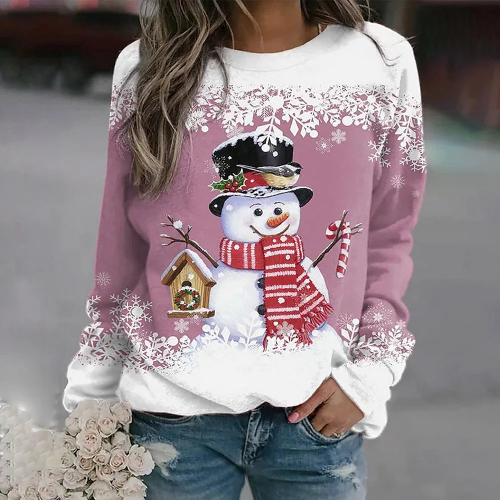 Pull De Noël Col Rond Pour Femme | Hiver