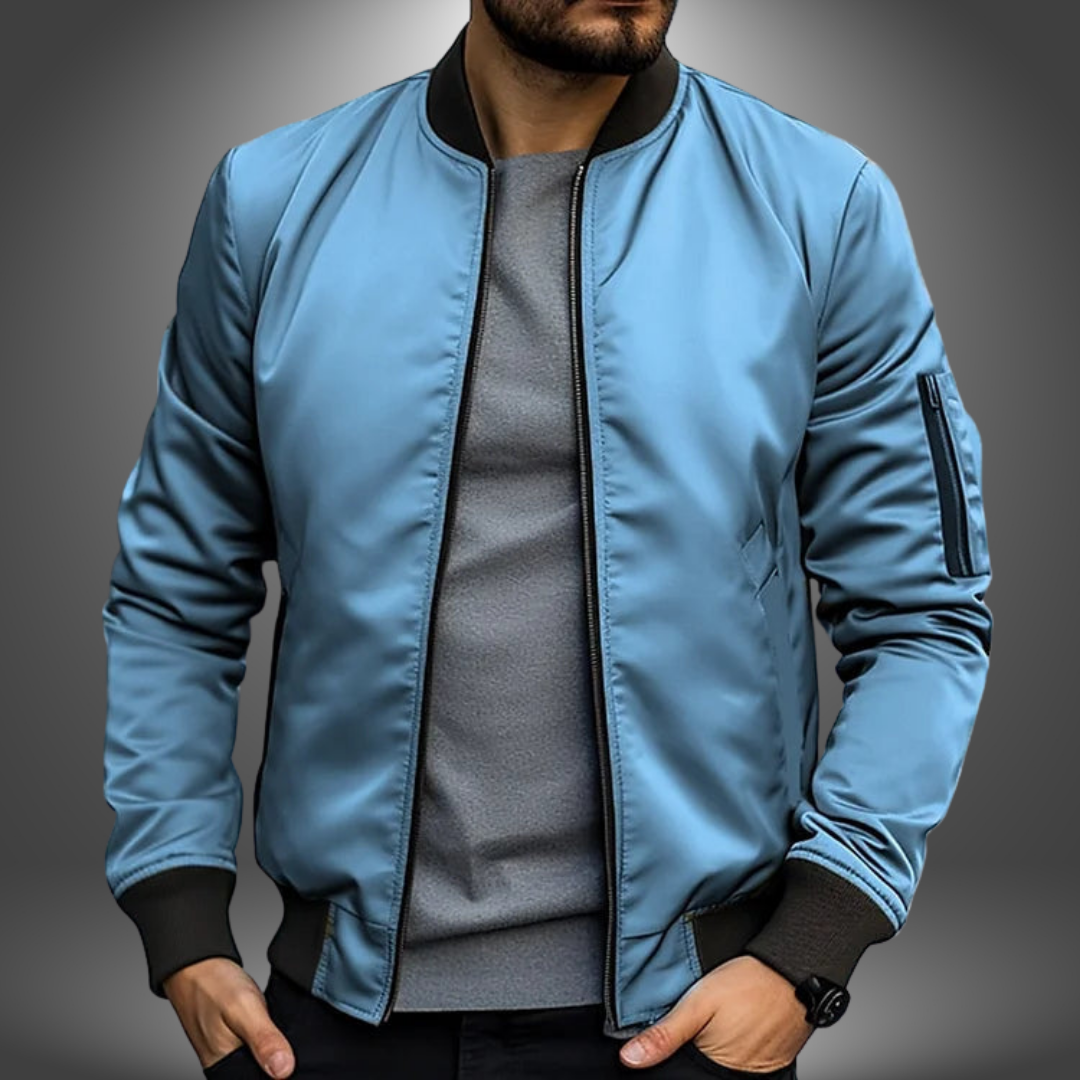 Veste De Transition Zippée Pour Homme | Poignets Côtelés