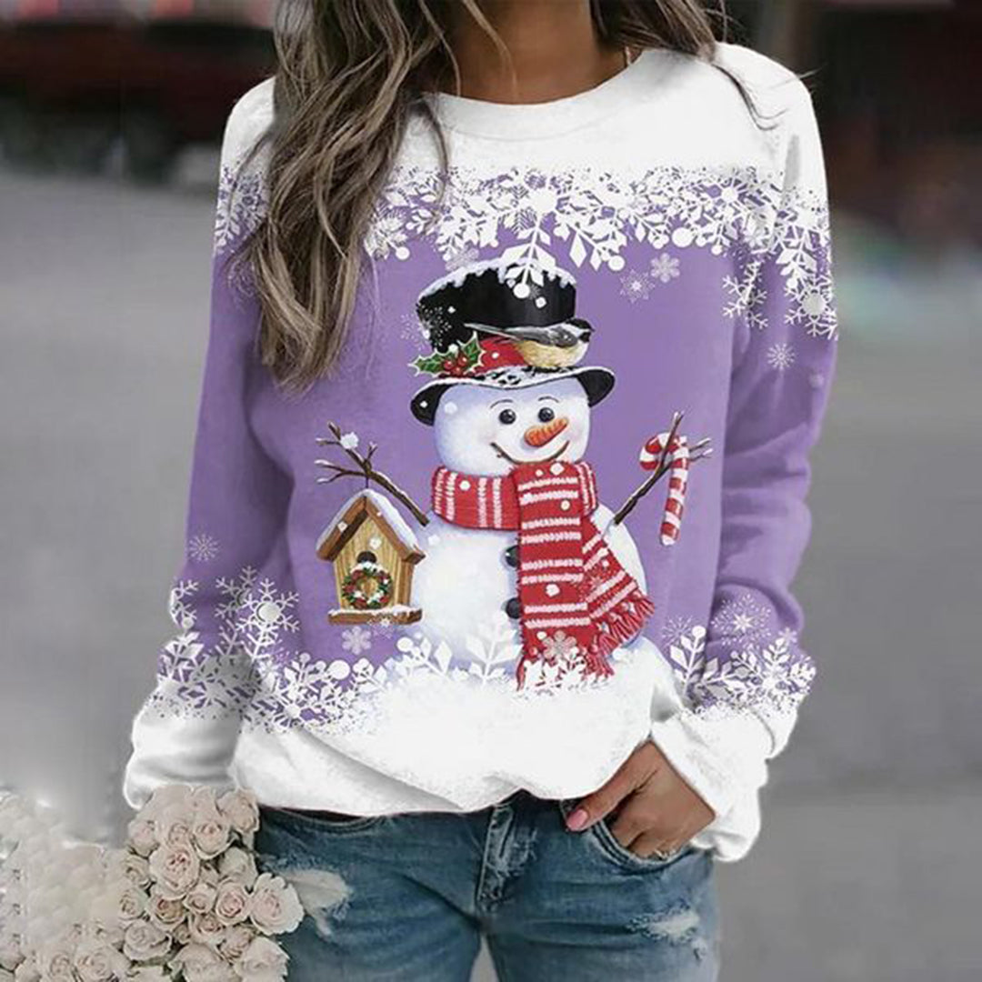 Pull De Noël Col Rond Pour Femme | Hiver
