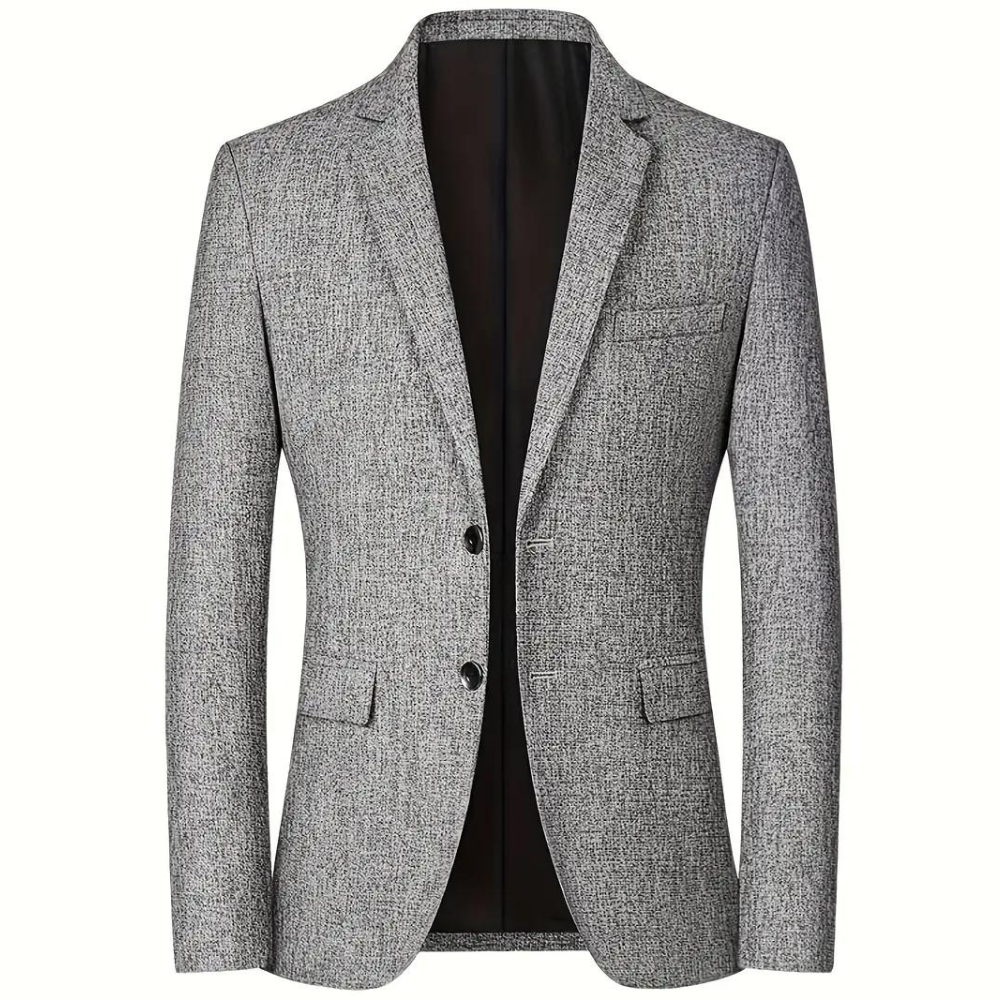Blazer Texturé À Deux Boutons Pour Homme | Moderne
