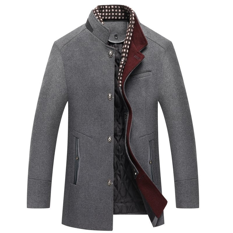 Veste À Manches Longues Et Col Montant Pour Homme | Hiver