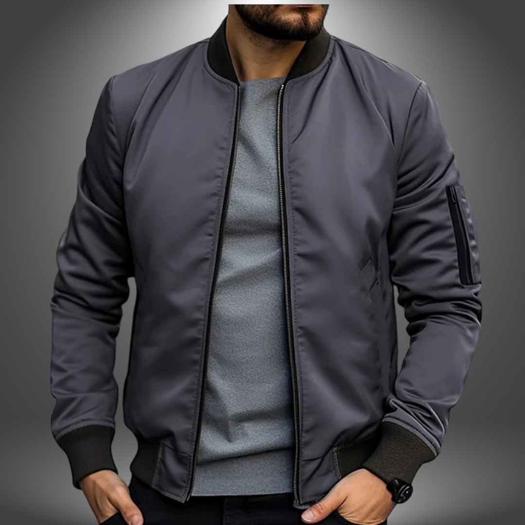 Veste De Transition Zippée Pour Homme | Poignets Côtelés