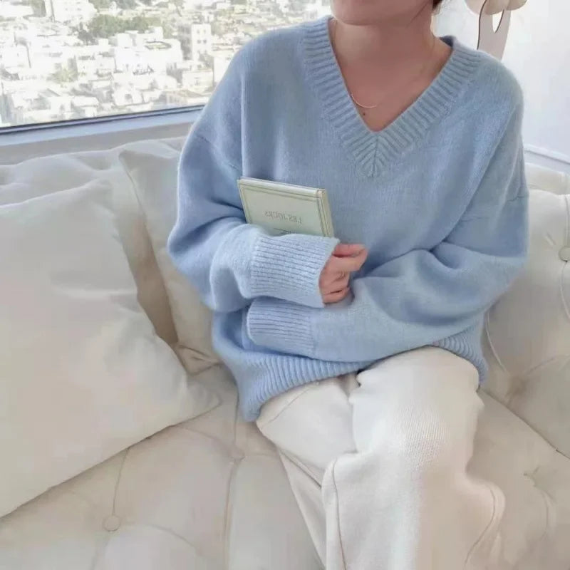 Pull En Cachemire Pour Femme Pour L’Hiver | Col En V