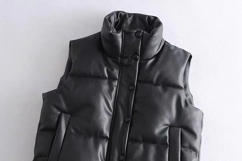 Gilet Sans Manches Moderne Avec Poche Pour Femme | Court