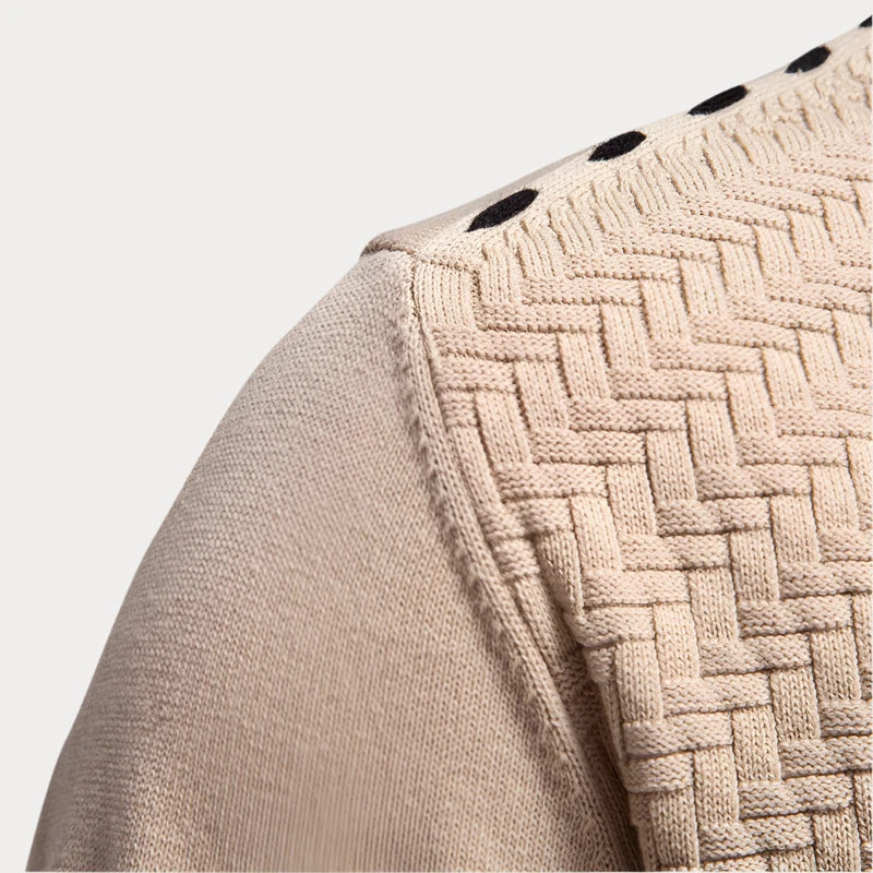 Cardigan Classique Boutonné À Col En V Pour Homme | Manches Longues