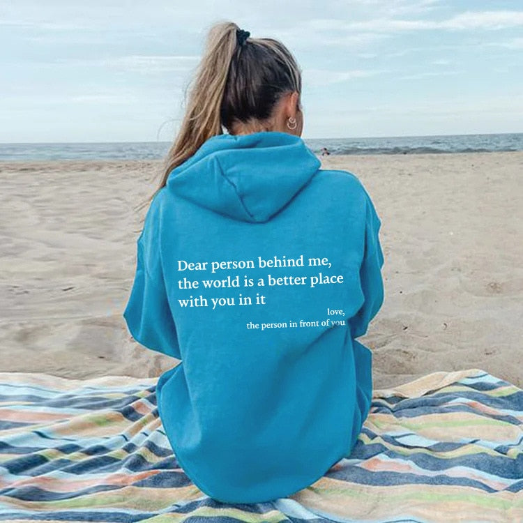 Sweat À Capuche Imprimé Pour L'hiver | Manches Longues