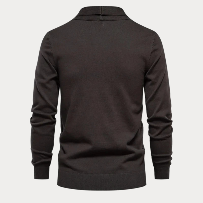 Cardigan Classique En Tricot Ouvert Sur Le Devant Pour Homme | Col Châle