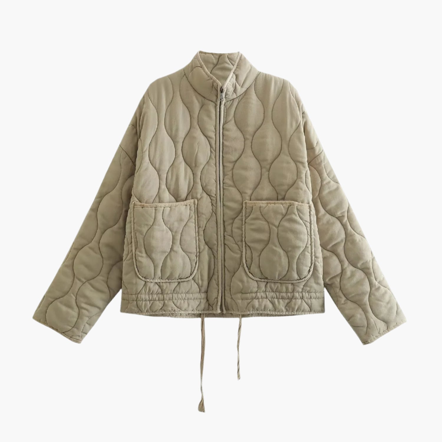 Veste Matelassée Oversize Avec Poches Pour Femme | Courte
