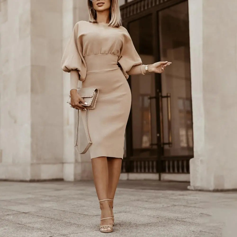 Robe Formelle Pour Femme À Manches Bouffantes | Midi