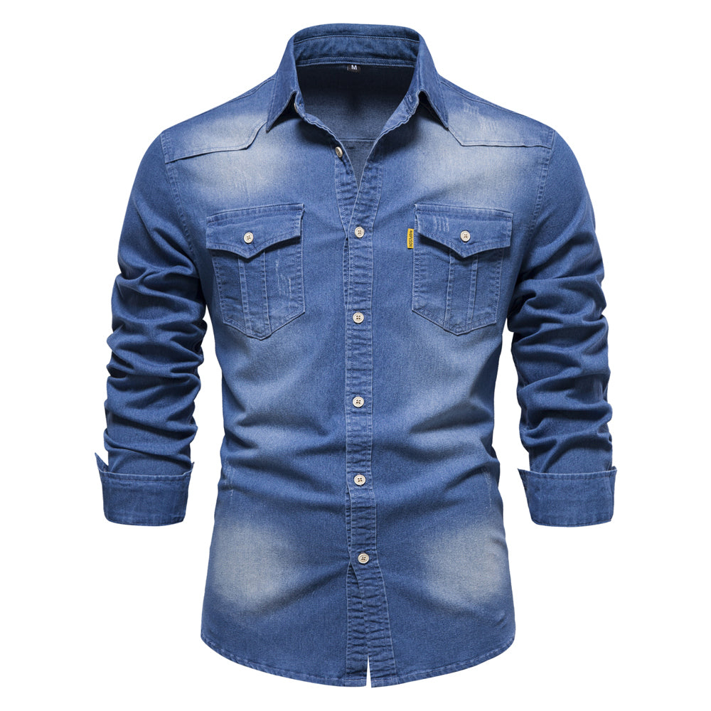 Chemise Homme Décontractée À Manches Longues | Détail Poche