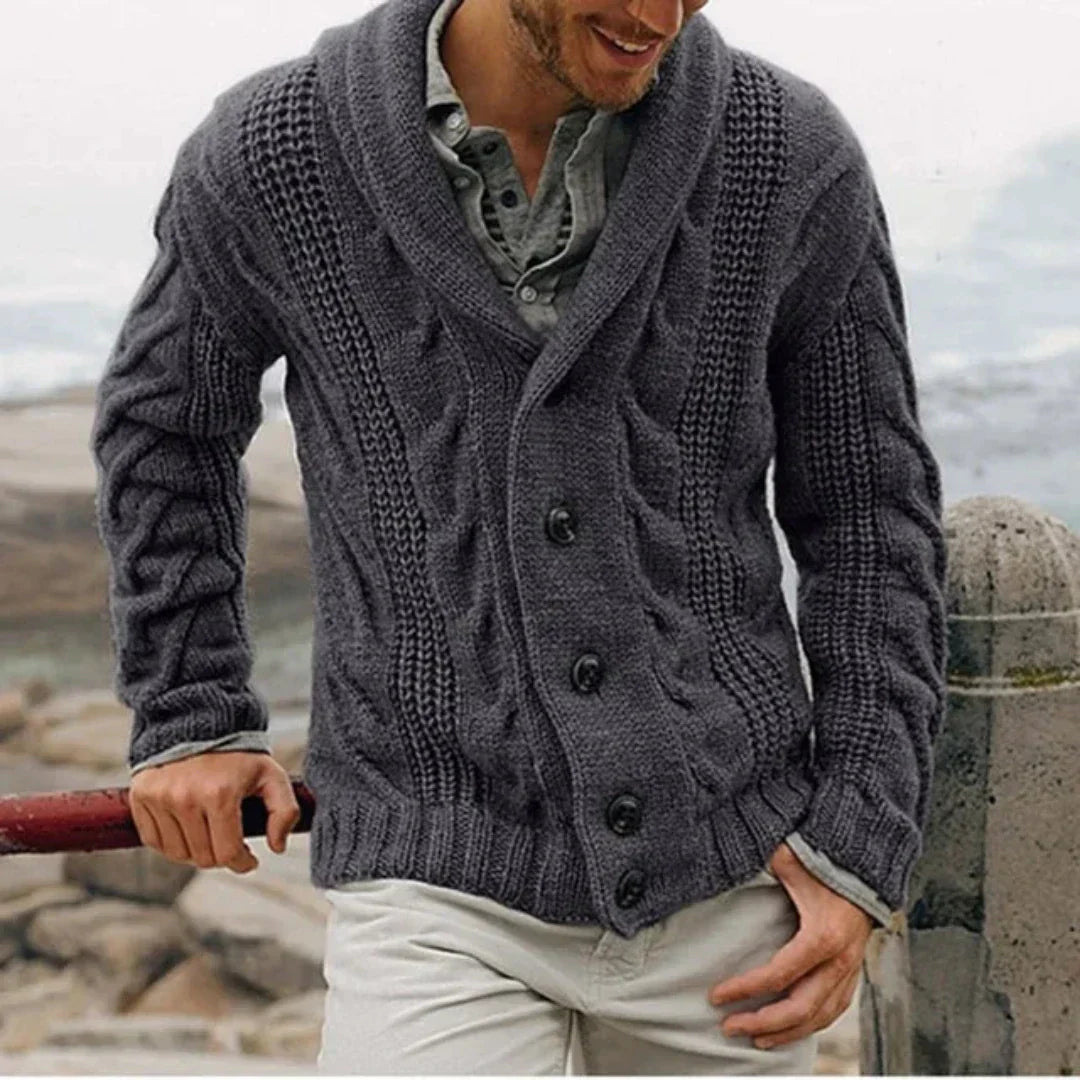 Cardigan Moderne Ouvert Sur Le Devant Pour Homme | Manches Longues