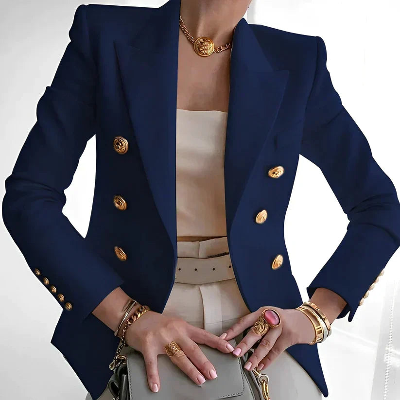 Blazer Moderne À Boutons Pour Femme | Col À Revers