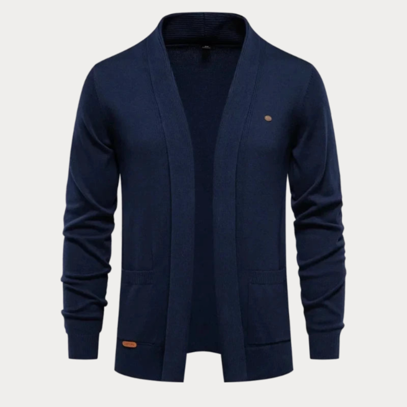 Cardigan Classique En Tricot Ouvert Sur Le Devant Pour Homme | Col Châle