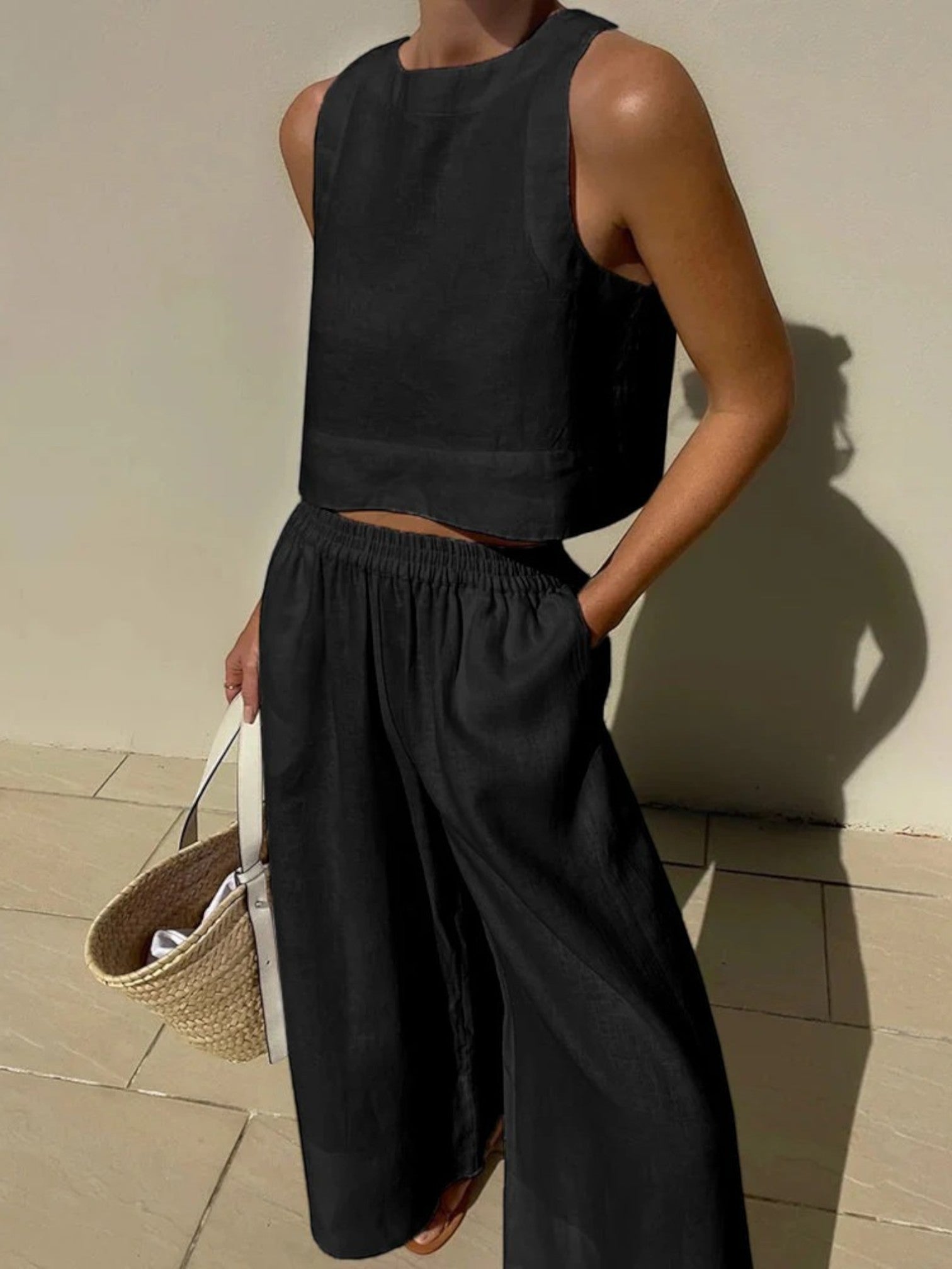 Tenue D'été Confortable Pour Femme | Jambes Larges