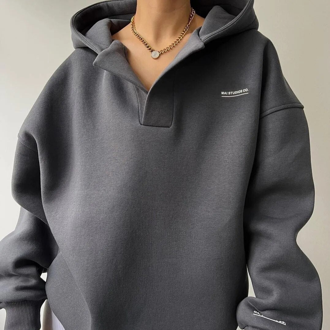 Sweat À Capuche Imprimé Décontracté Pour Femme | Surdimensionné