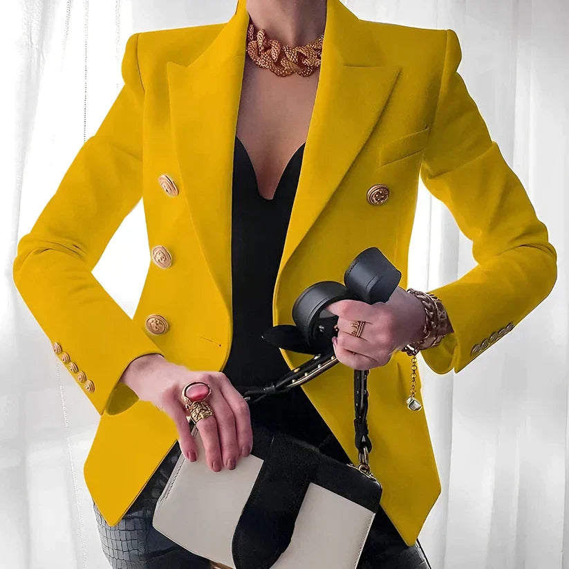 Blazer Moderne À Boutons Pour Femme | Col À Revers