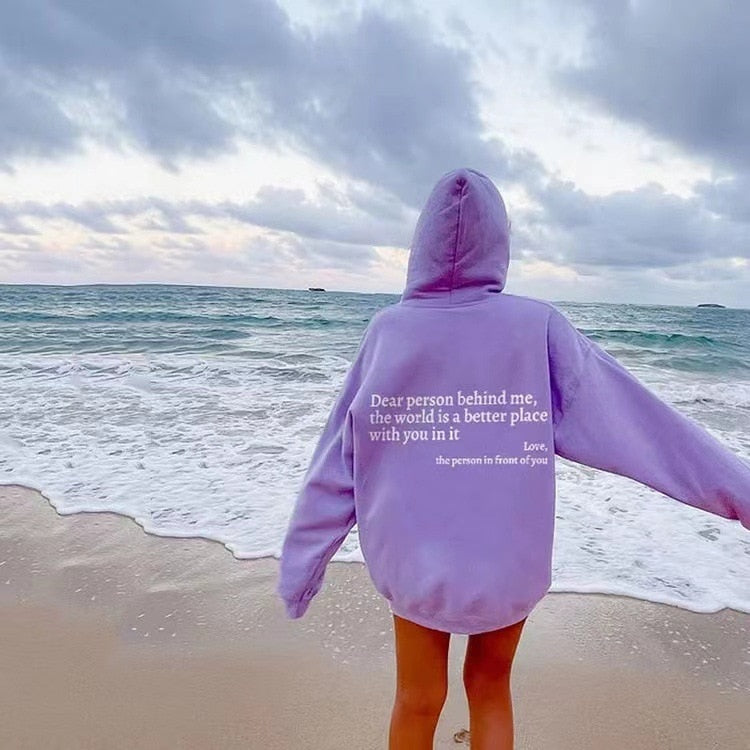 Sweat À Capuche Imprimé Pour L'hiver | Manches Longues