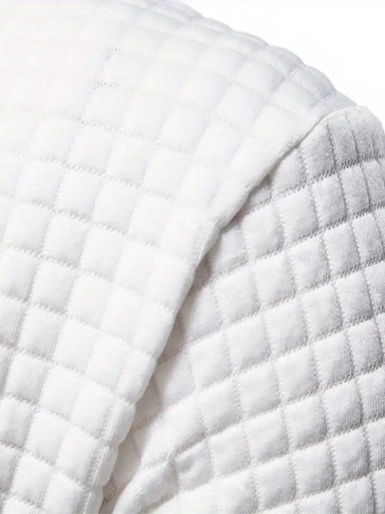 Sweat À Capuche Décontracté En Tricot Gaufré Pour Homme | Automne