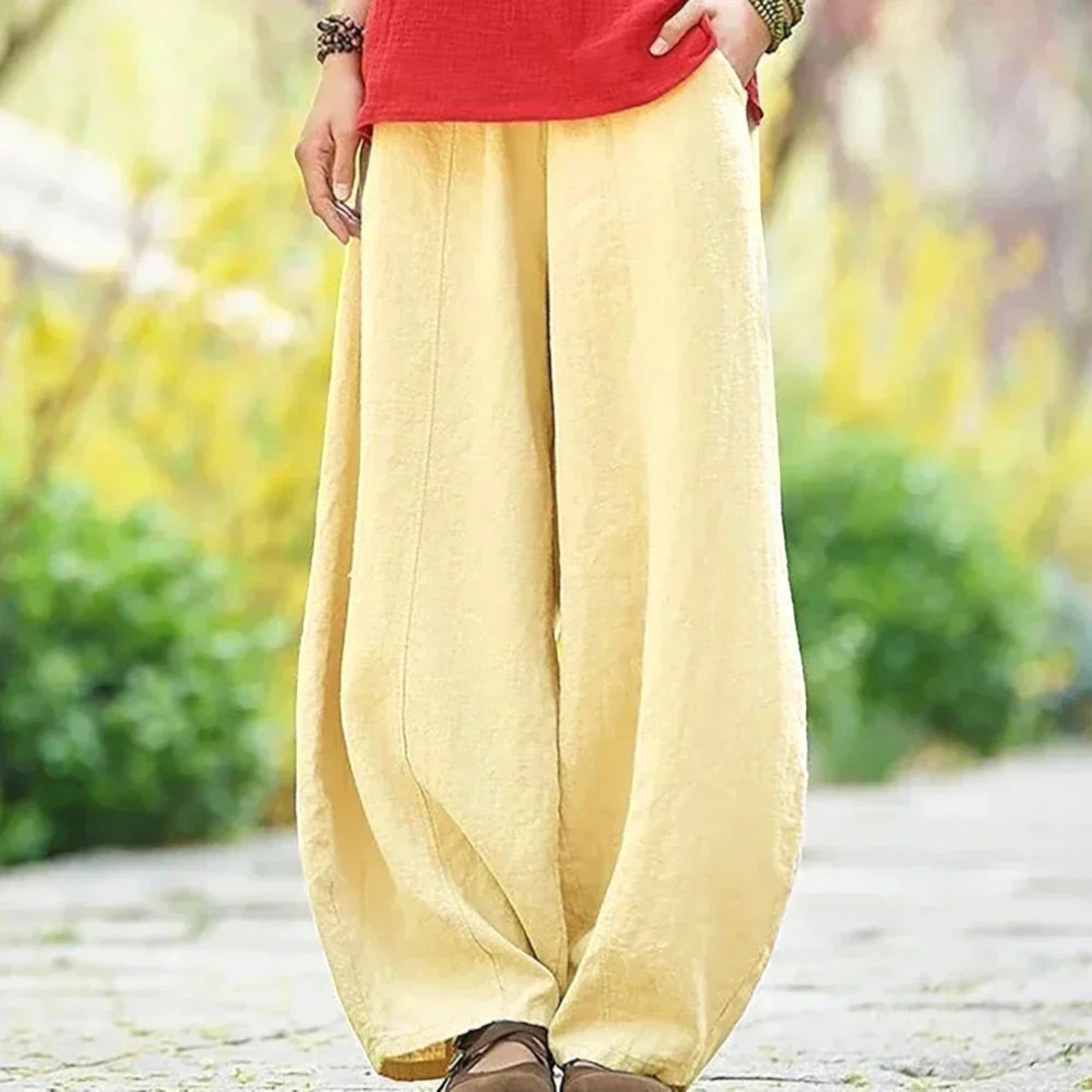 Pantalones de verano cómodos para mujeres | Piernas anchas