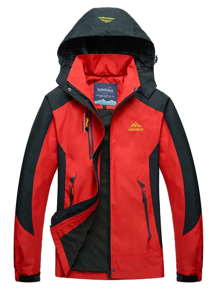 Manteau De Pluie Avec Poches Zippées Pour Femmes | Bicolore