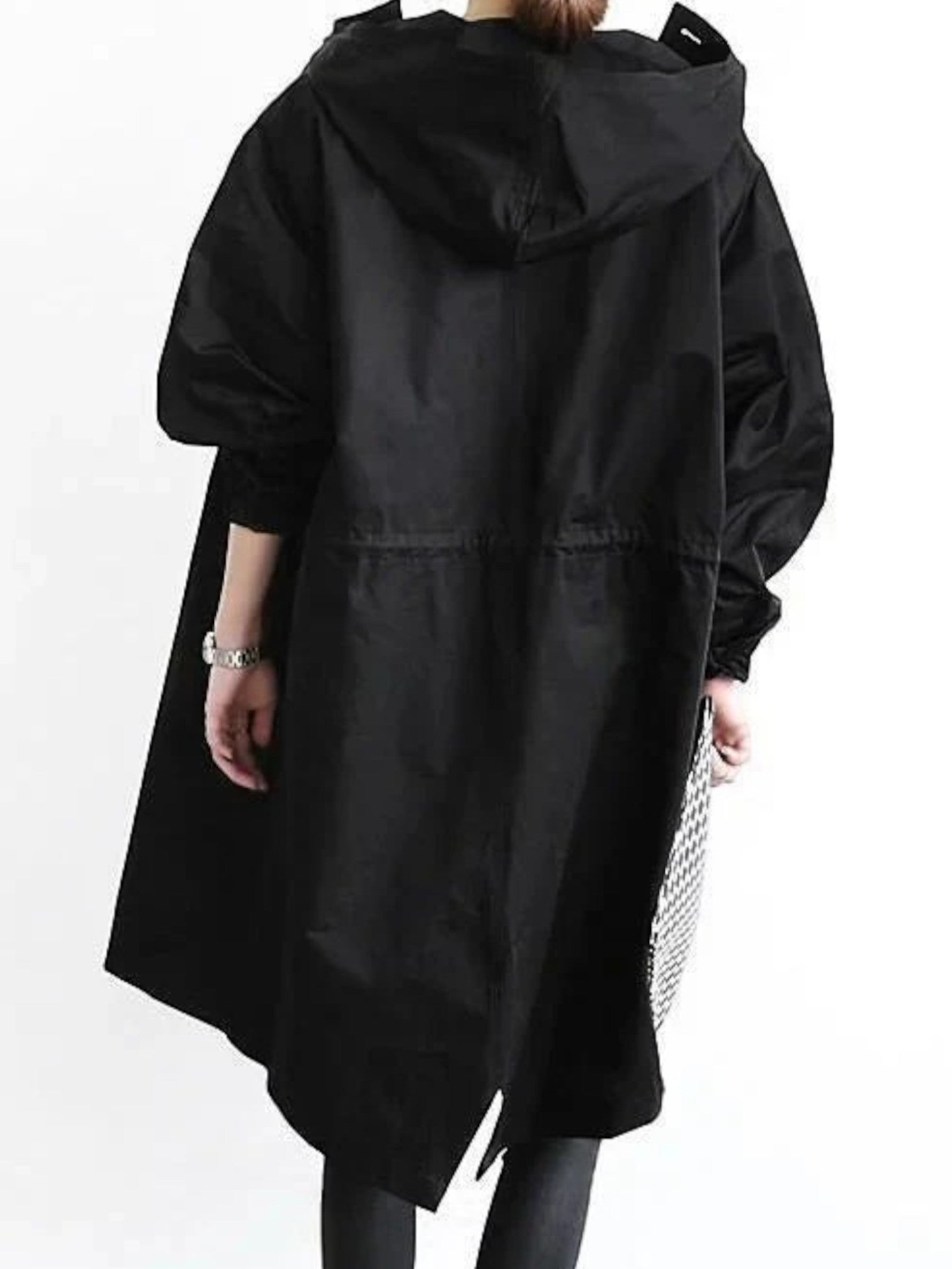 Trench-coat Pour Femmes Avec Capuche Réglable