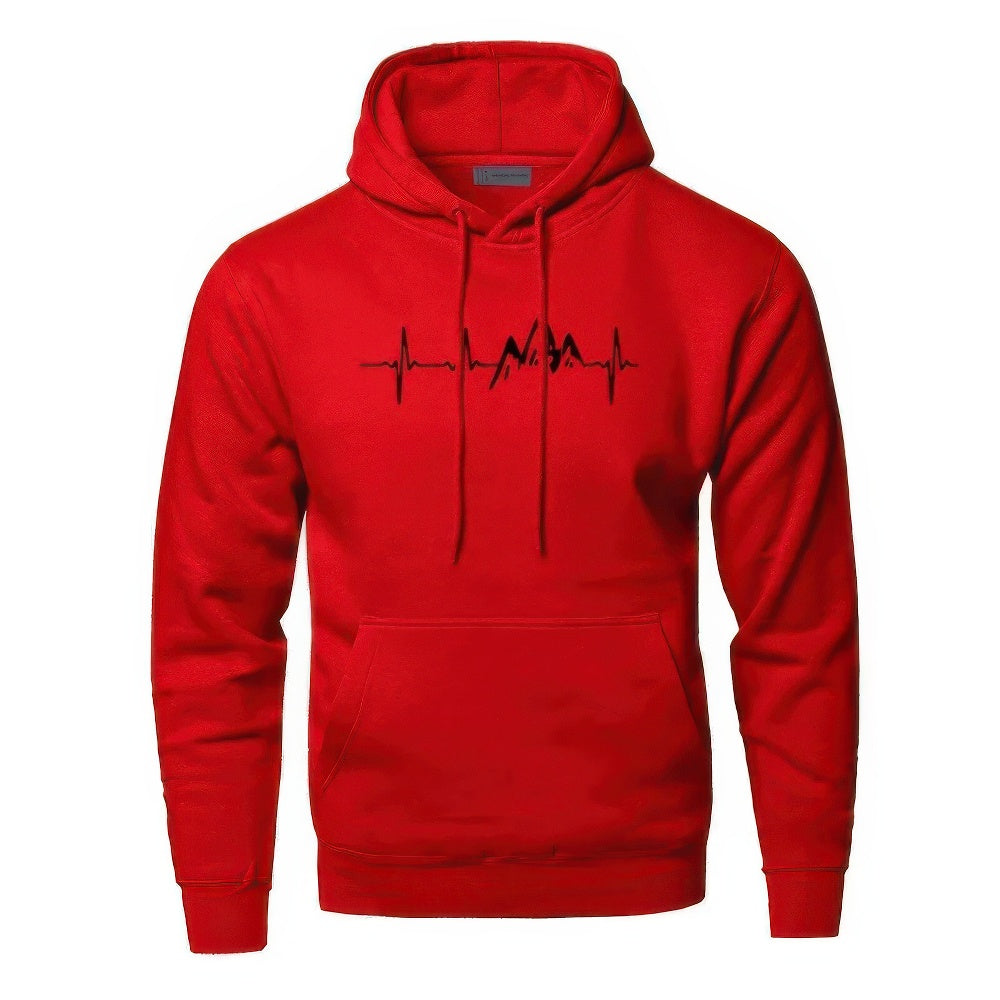 Sweat-Shirt Graphique Mountain Heartbeat Pour Homme | Manches Longues