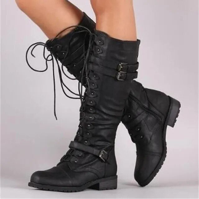 Bottes D'hiver Pour Femme Avec Boucle | À Lacets