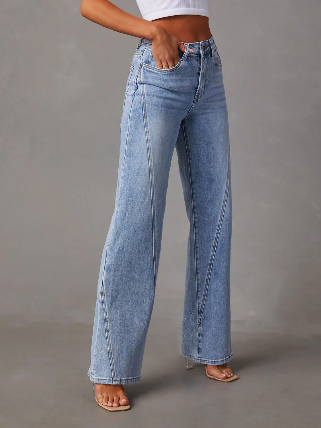 Jean Large Taille Haute Pour Femme | Classique
