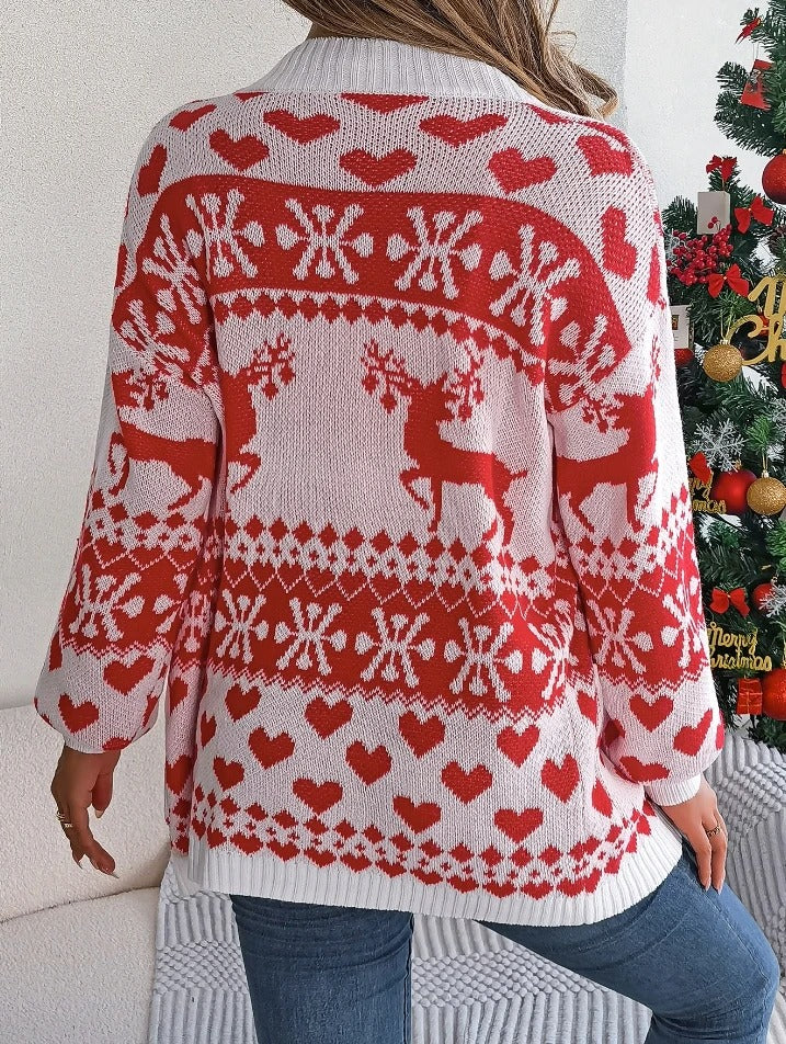 Pull Tricoté De Noël | Ouverture Devant