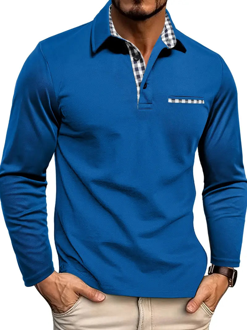 Polo Classique À Col Écossais Pour Homme | Manches Longues