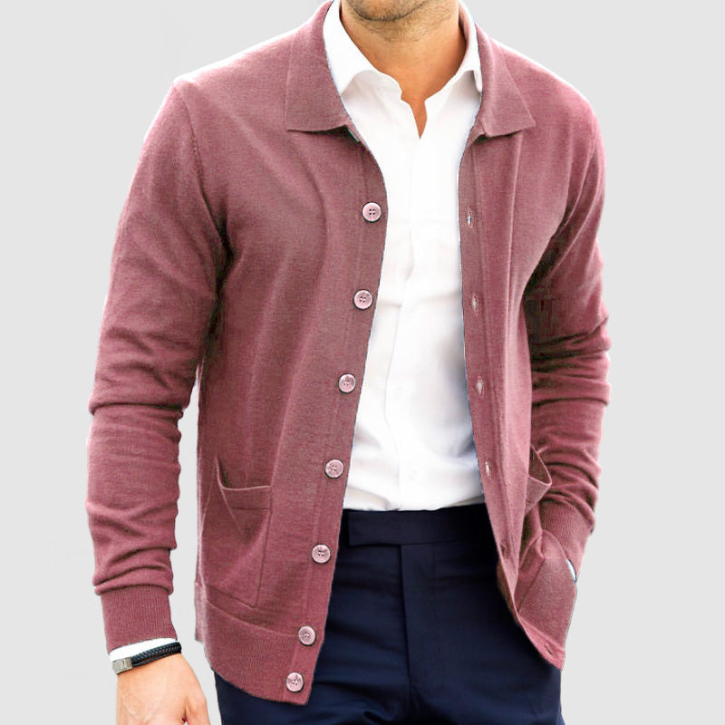 Cardigan D'hiver Pour Homme Avec Col | Avec Poche