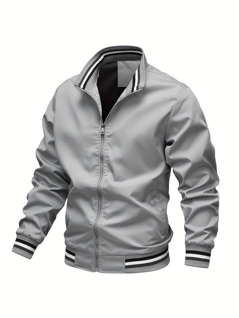 Blouson Aviateur À Poignets Rayés Pour Homme | Hiver