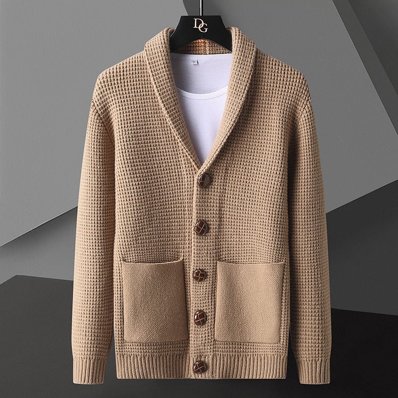 Cardigan Boutonné À Col Revers Pour Homme | Hiver