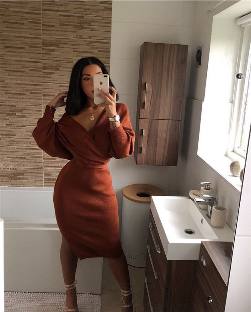 Robe Body À Manches Longues Pour Femme | Midi