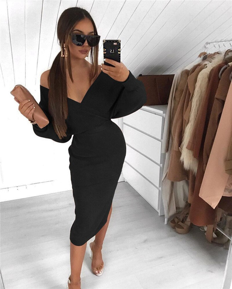 Robe Body À Manches Longues Pour Femme | Midi