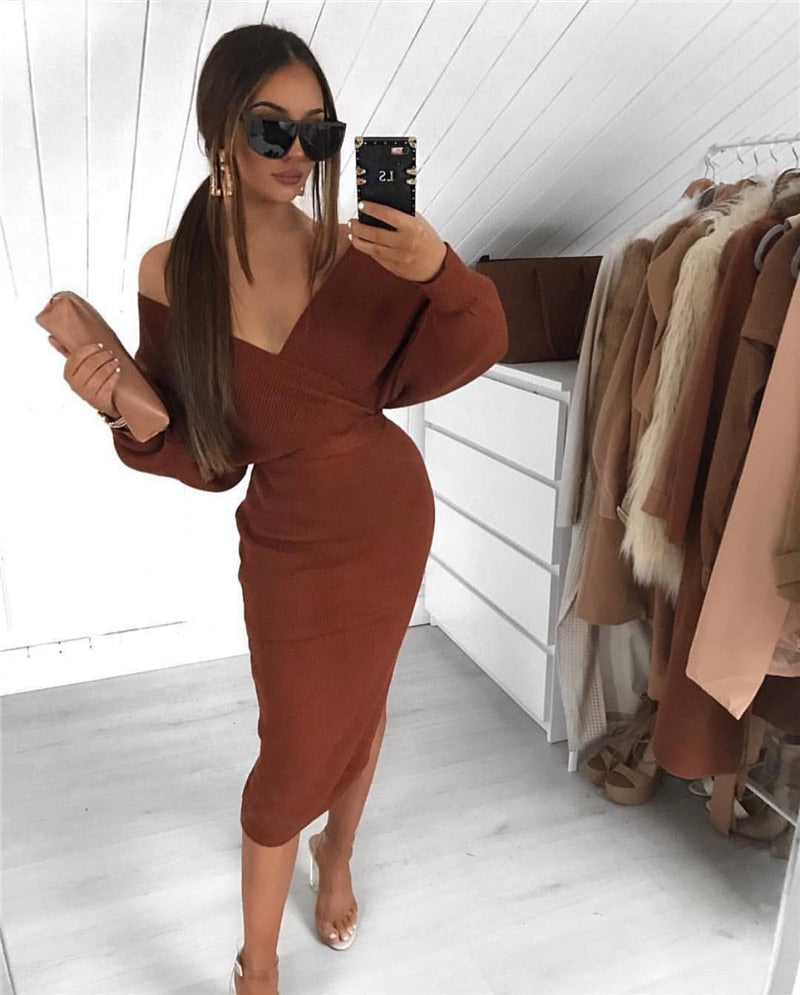 Robe Body À Manches Longues Pour Femme | Midi
