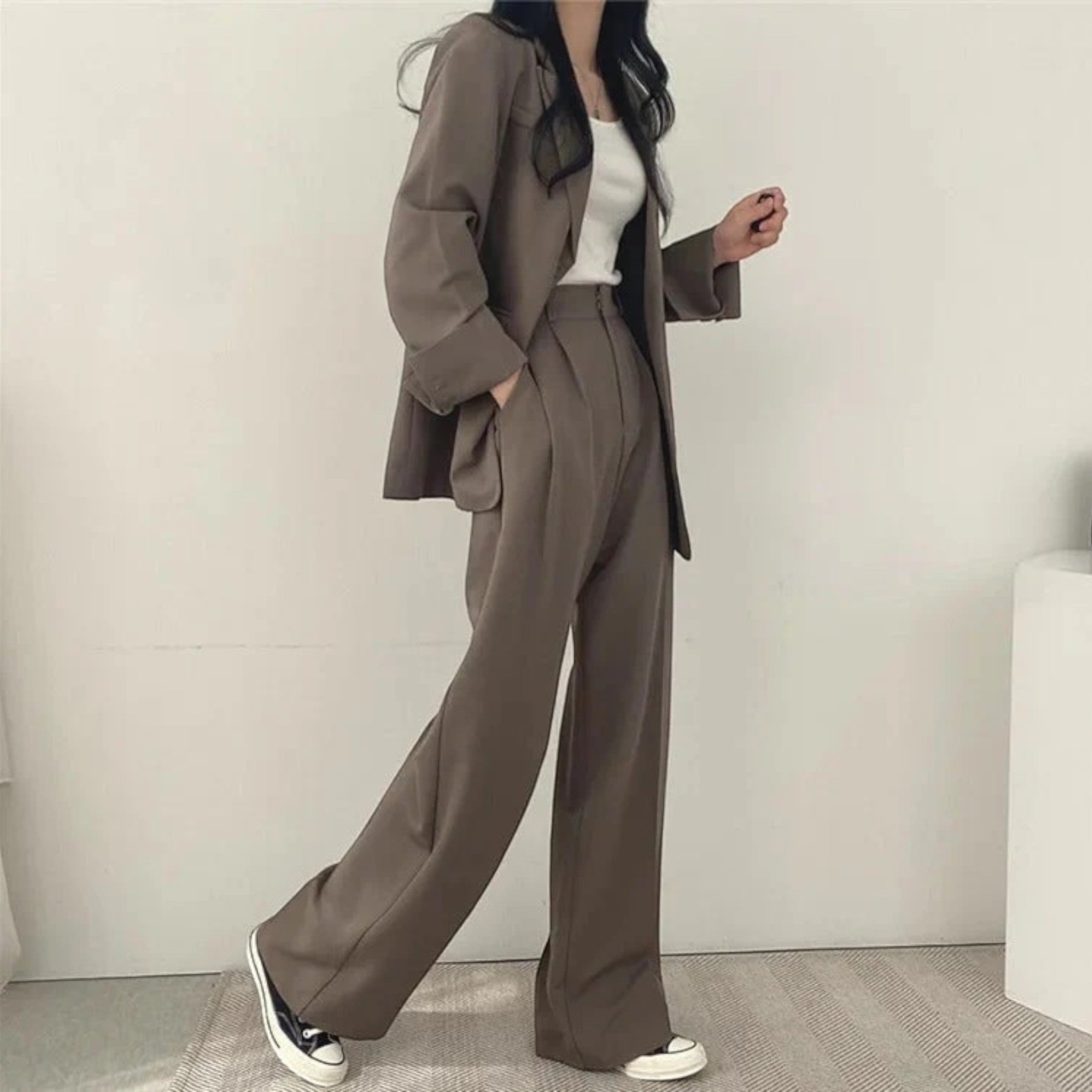 Élina | Ensemble Blazer Surdimensionné Décontracté Pour Femmes