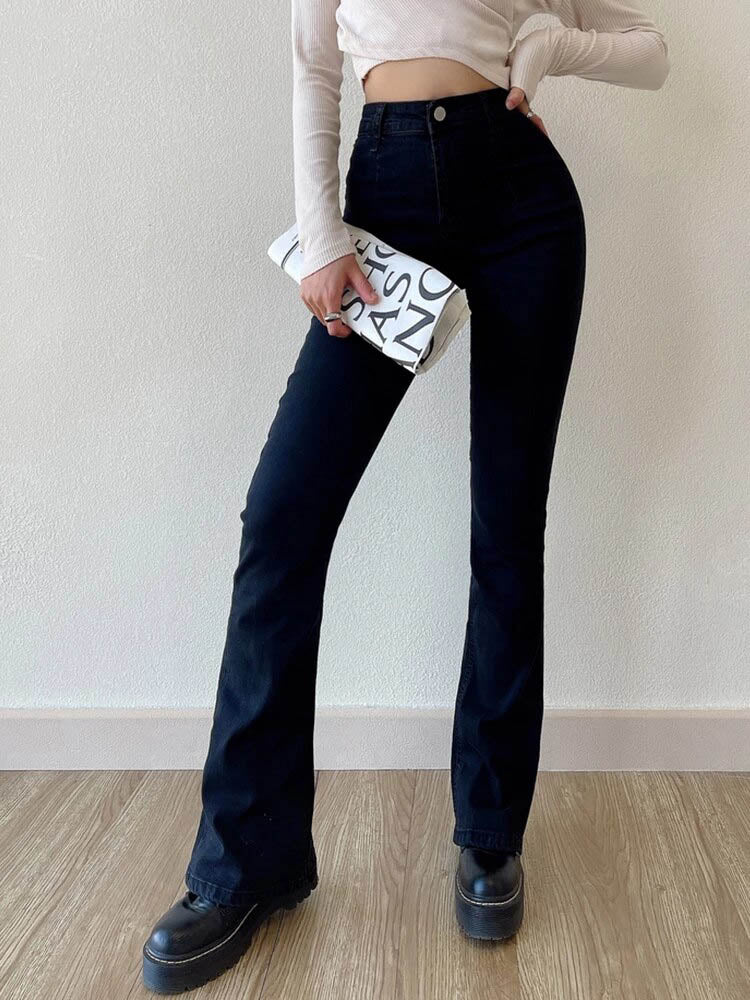 Jean Évasé Bootcut Décontracté | Taille Haute